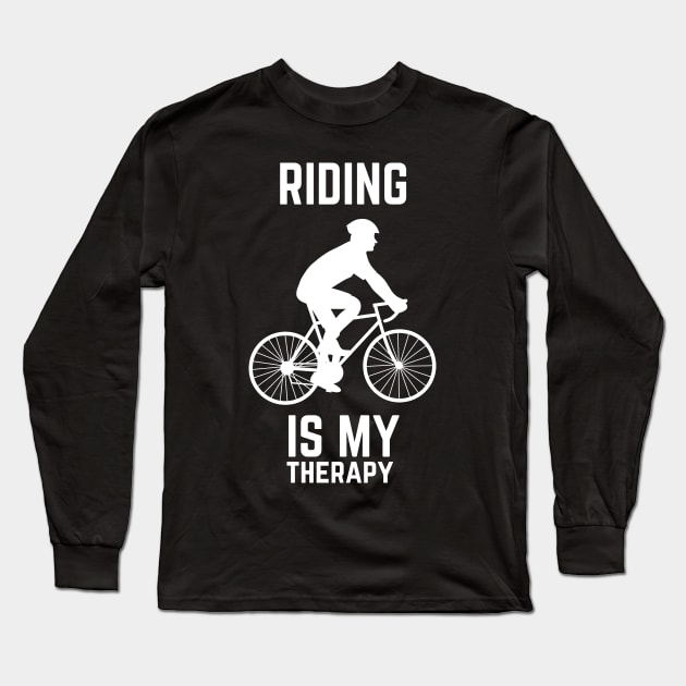 Riding Is My Therapy Long Sleeve T-Shirt by NICHE&NICHE